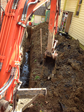 Trench digging, pipe repair, water line repair, excavation